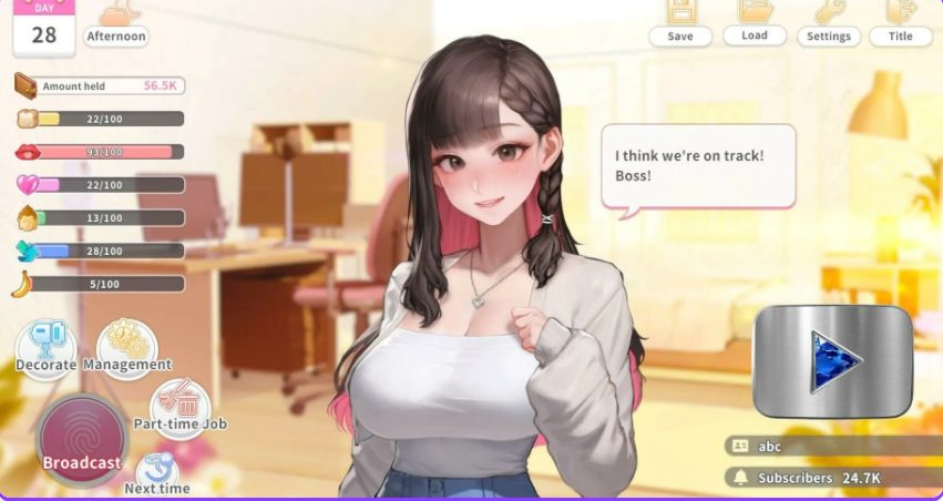 【PC/官中/养成互动/SLG游戏/700M】 直播开始！VTuber出道指南（Streaming ON! VTuber Training）Ver1.0.2 官中步兵版+养成互动SLG游戏+700M