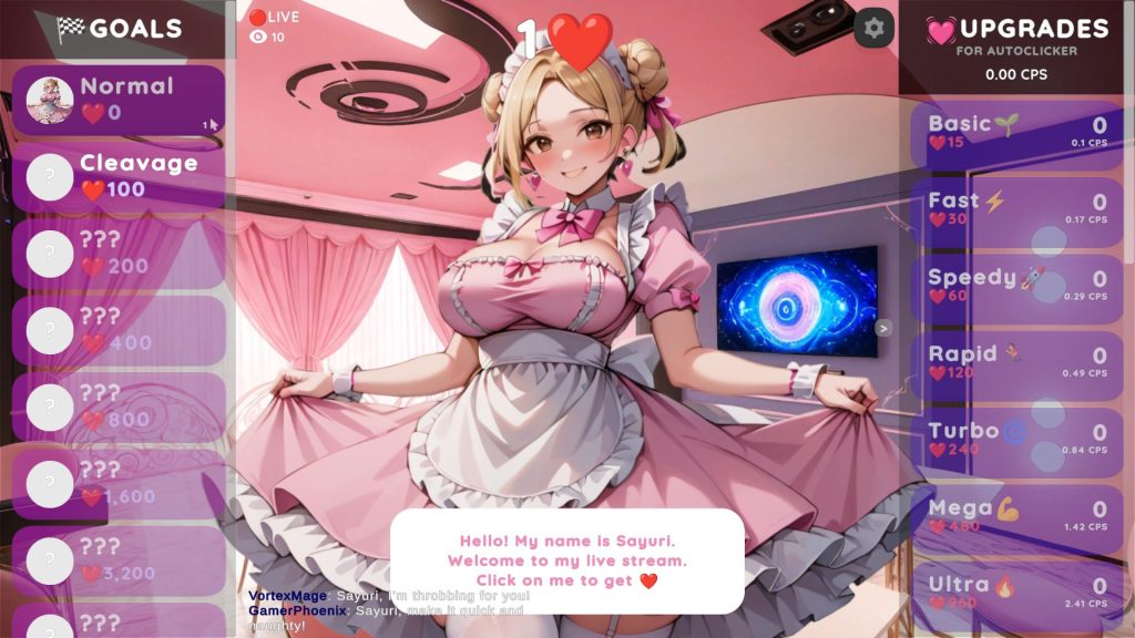【PC/生肉/日式/SLG游戏/160M】 色情点击：小百合正在直播（Hentai Clicker: Sayuri is streaming） 生肉步兵版+日式SLG游戏+160M