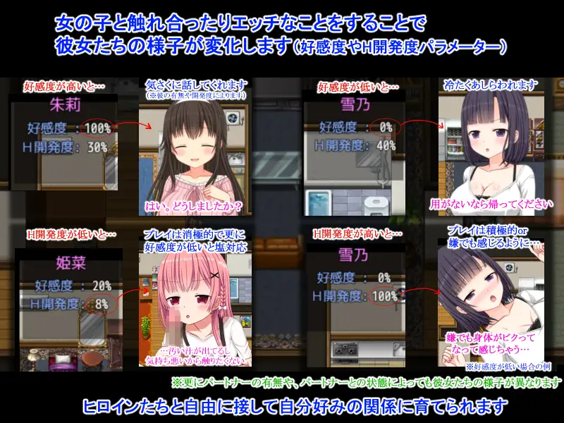 更新[探索RPG/卖春/援交] NTR庄～欢迎有伴侣的人士～ NTR荘～パートナーが居る方歓迎します～ v1.2  内嵌AI汉化版+作弊码 [PC+安卓800M]