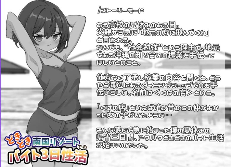 【PC/安卓/官中/互动/SLG游戏/2.20G】心跳加速南国度假村的打工三日”性”活 官中版+PC+安卓+互动SLG游戏+2.20G